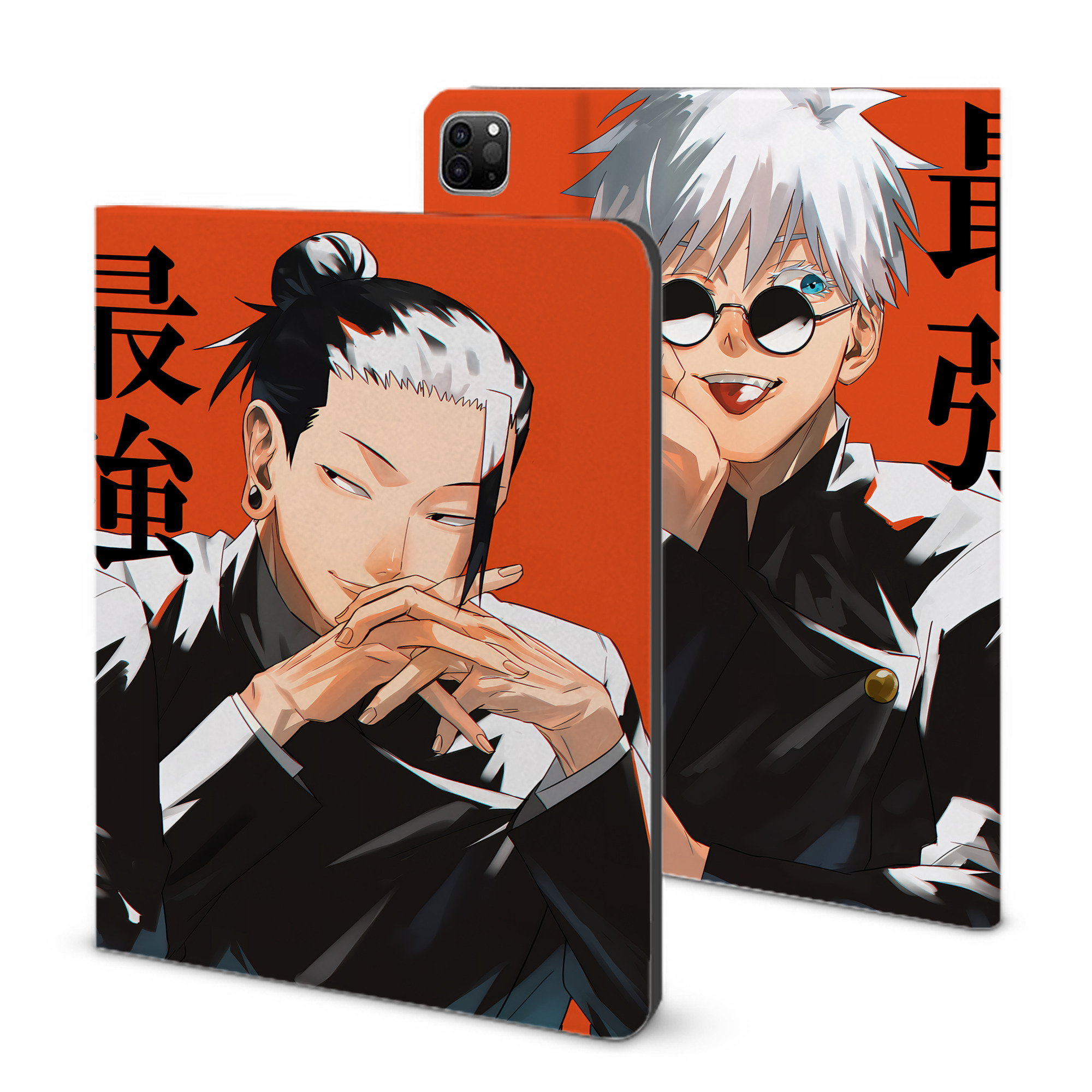 （画像用） 呪術廻戦 Jujutsu Kaisen IPad ケース ブック型 PUレザー TPU 耐衝撃 軽量 薄型 ペン収納なし 全面保護 IPad 各モデル対応